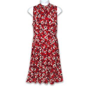 Leota Red Floral Dress Size 2L 2X Stretch Knit